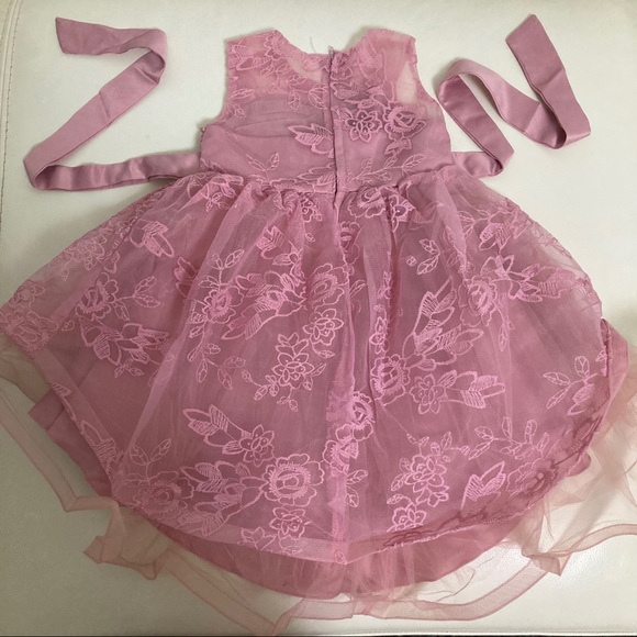 Luxury Embroidered Pearl Princess Girl Dress - Picture 9 of 11